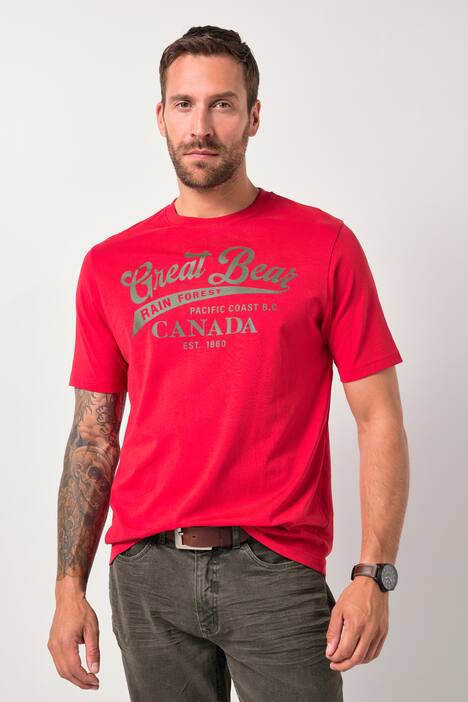 JP1880-T-paita, lyhyet hihat, printti rinnassa, suurin koko 8XL