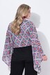 Blusebolero, oversized, grafisk mønster, lange ærmer