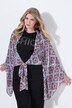Blusebolero, oversized, grafisk mønster, lange ærmer
