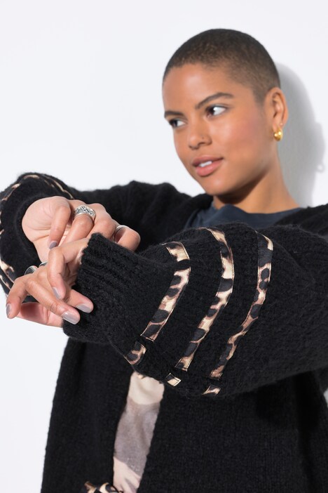 Vest, oversized model, leo-strikjes