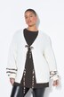 Strikkejakke, oversize-modell, leopardmønster