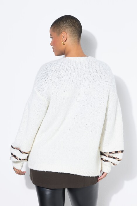 Vest, oversized model, leo-strikjes