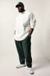 Pantalon chino STHUGE, sergé coloré, coupe Tapered Baggy Fit - jusqu'au 74