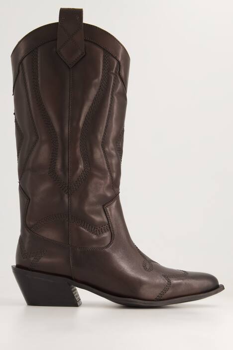 Cowboylaarzen, XL-schacht, siernaden, wijdte H