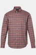Chemise à carreaux JP 1880, manches longues et col à pointes boutonnée, coupe Modern Fit - jusqu'au 8 XL