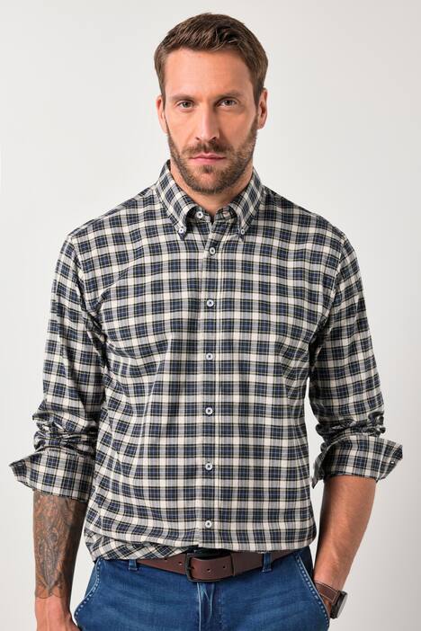JP1880 Karohemd, Langarm, Buttondown-Kragen, Modern Fit, bis 8 XL