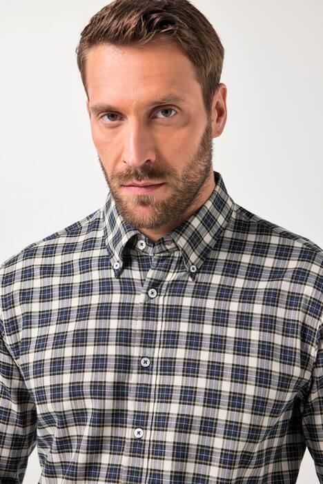JP1880 Karohemd, Langarm, Buttondown-Kragen, Modern Fit, bis 8 XL