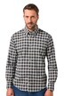 Kostkovaná košile JP1880, dlouhé rukávy, límeček s knoflíky, Modern střih, do 8XL