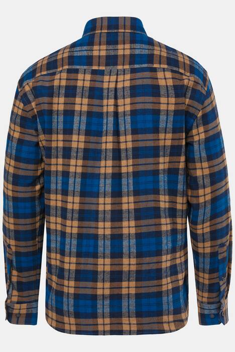 JP1880 Karo-Flanellhemd, Langarm, Buttondown-Kragen, Modern Fit, bis 8 XL
