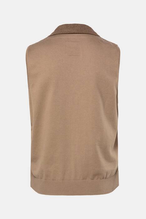 Gilet JP1880 in herringbone tweed con FLEXNAMIC® e retro in maglia, fino alla tg. 7XL