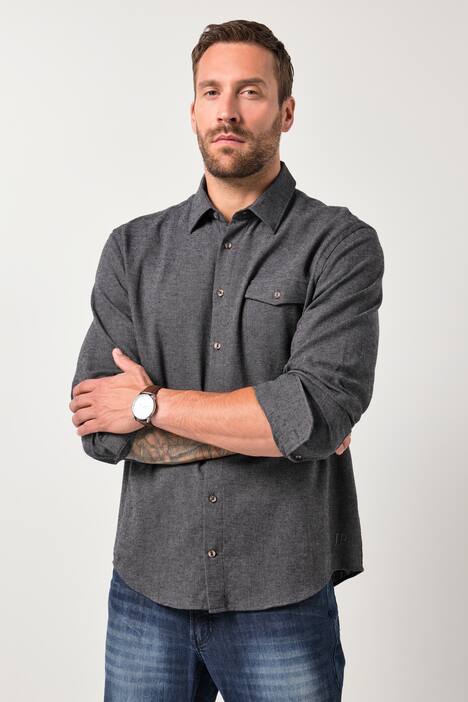 JP1880 Flanellhemd, Langarm, Kentkragen, Modern Fit, bis 8 XL