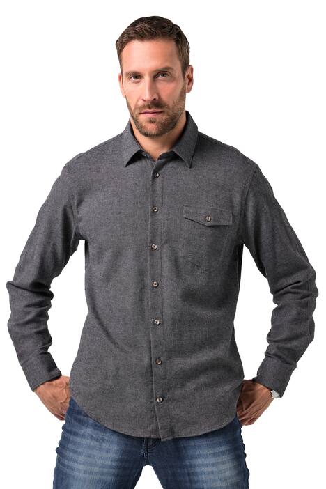 Flanelová košile JP1880, dlouhé rukávy, Kent límeček, Modern střih, do 8XL