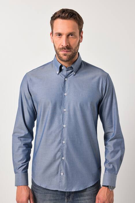 JP1880 Hemd, Langarm, Allover-Print, Buttondown-Kragen, Modern Fit, bis 8 XL