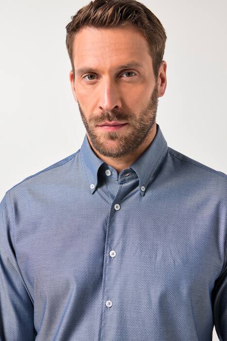 JP1880 Hemd, Langarm, Allover-Print, Buttondown-Kragen, Modern Fit, bis 8 XL