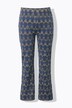 Pantalon à pattes d'éléphant et jambes évasées, motif jacquard à paillettes