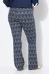 Pantalon à pattes d'éléphant et jambes évasées, motif jacquard à paillettes