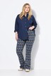Pantalon à pattes d'éléphant et jambes évasées, motif jacquard à paillettes