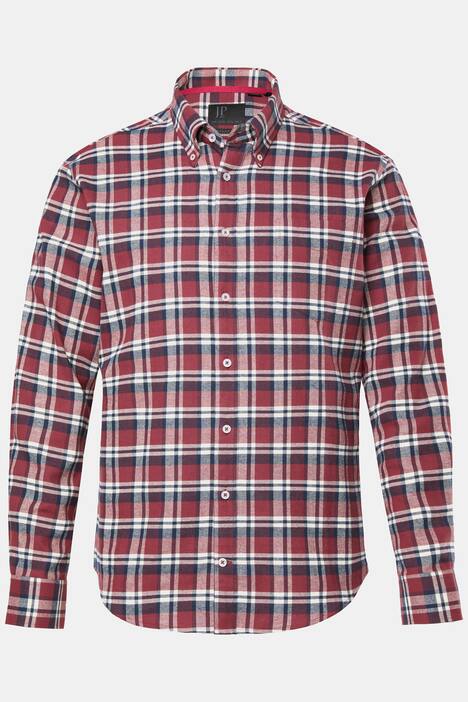 Karo-Flanellhemd, Langarm, Buttondown-Kragen, Modern Fit