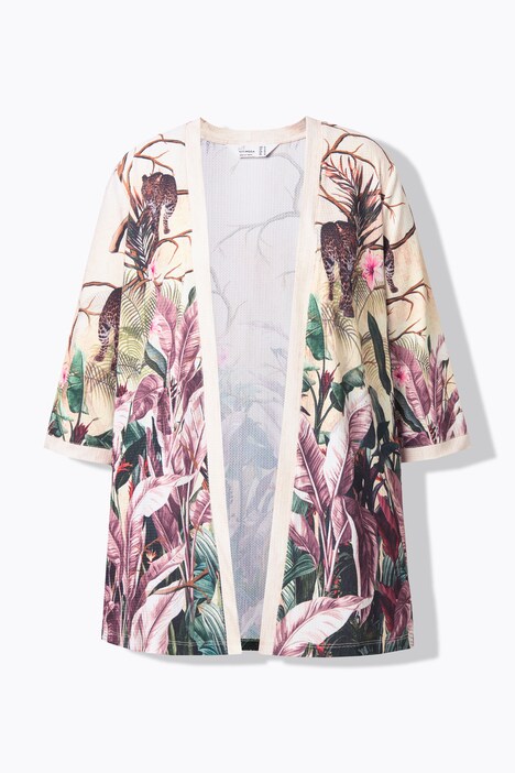 Blusejakke, let A-form, safariprint