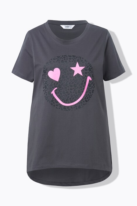 T-shirt avec Smiley léopard/fluo, coupe évasée