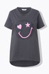 T-Shirt, A-form, leo/neon, smiley