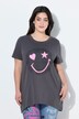 T-Shirt, A-form, leo/neon, smiley