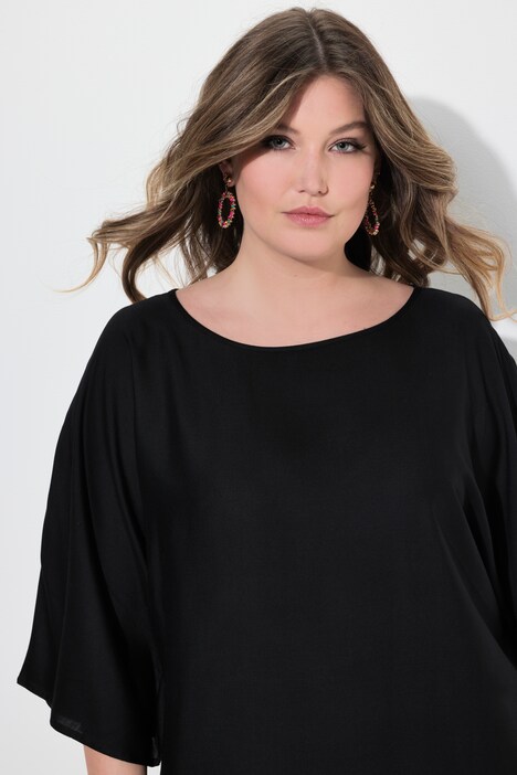 Blouse en satin, cordon coulissant sous tunnel à la base