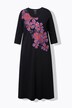 Jersey jurk, bloemen, A-lijn, ronde hals, 3/4-mouw