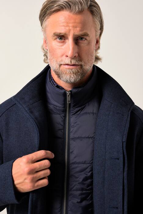 Cappotto Boston Park in misto lana con inserto e collo alto, fino alla tg. 84/86