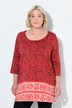 Longshirt, A-lijn, ronde hals, 3/4-mouw