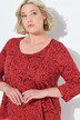 Longshirt, A-lijn, ronde hals, 3/4-mouw