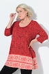 Longshirt, A-lijn, ronde hals, 3/4-mouw
