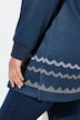 Noorse gebreide lange trui met fleece, capuchon, lange mouw