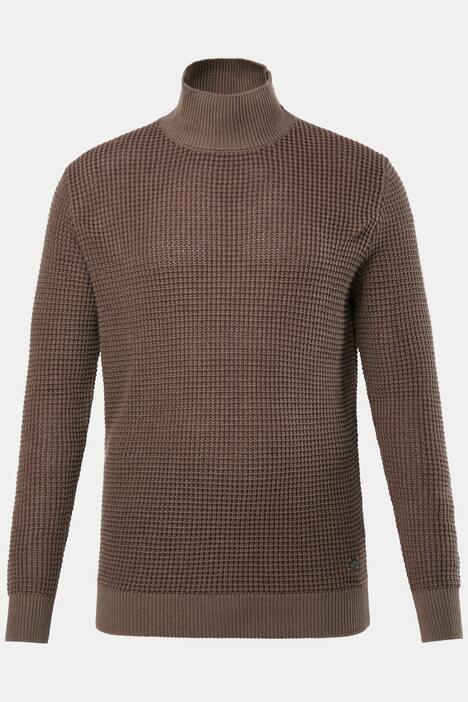 JP1880 Rollkragen-Pullover, Strukturstrick, bis 7 XL