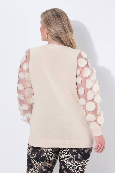 Maglione dal taglio comodo con maniche con applicazioni 3D