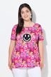 Smiley letter pattern T-shirt