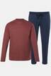 JP1880 Schlafanzug, Homewear, Zweiteiler, Streifenhose, bis 8 XL
