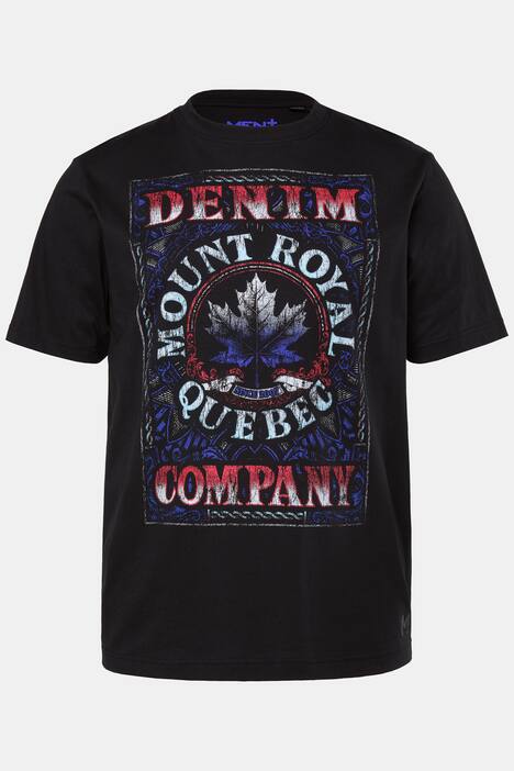Men+-T-paita, lyhyet hihat, printti rinnassa, suurin koko 8XL