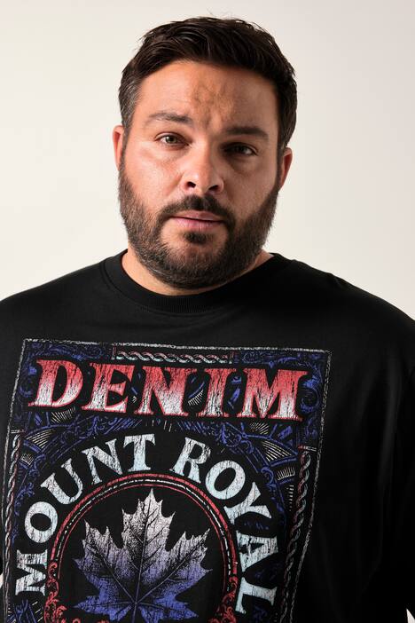 Men+-T-paita, lyhyet hihat, printti rinnassa, suurin koko 8XL