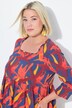 Robe évasée en jersey, encolure carré et manches 3/4