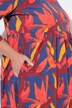 Robe évasée en jersey, encolure carré et manches 3/4
