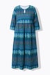 Robe en jersey, coupe évasée. Manches 3/4. Encolure à découpe en forme de goutte