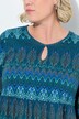 Robe en jersey, coupe évasée. Manches 3/4. Encolure à découpe en forme de goutte