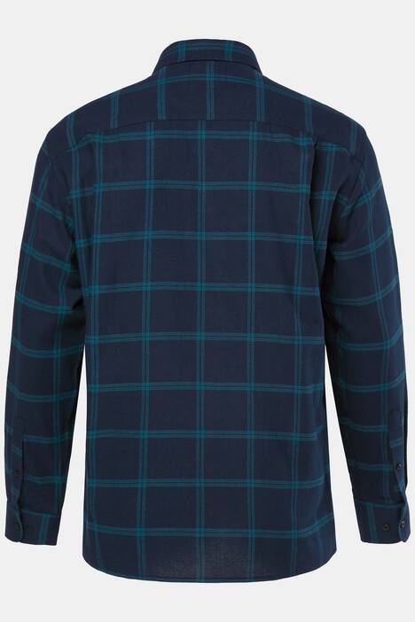 Boston Park camisa con cuadros, manga larga, cuello kent, Comfort Fit, hasta la 8 XL