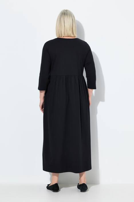 Jersey jurk, A-lijn, tuniekhals, 3/4-mouw