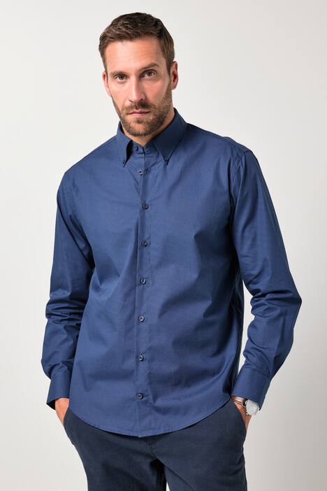 JP1880 Hemd, Langarm, Minimal-Print, Buttondown-Kragen, Modern Fit, bis 8 XL