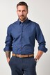 Chemise JP 1880 micro-imprimé, manches longues et col à pointes boutonnées, coupe Modern Fit - jusqu'au 8 XL