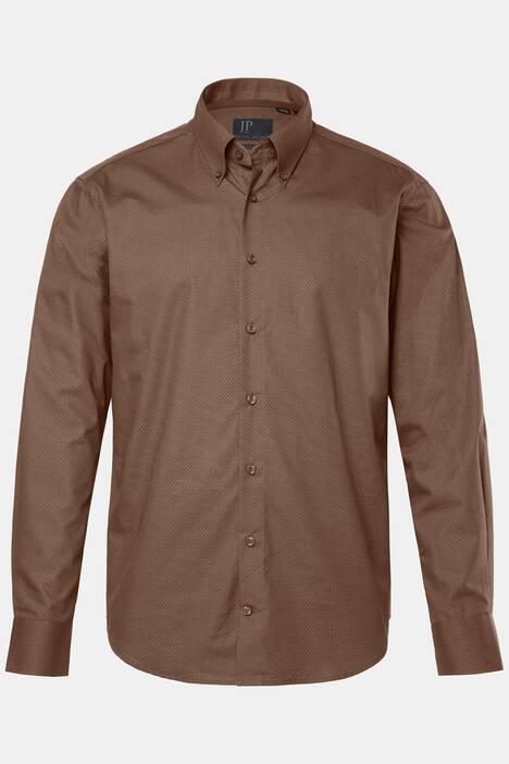 JP1880 Hemd, Langarm, Minimal-Print, Buttondown-Kragen, Modern Fit, bis 8 XL