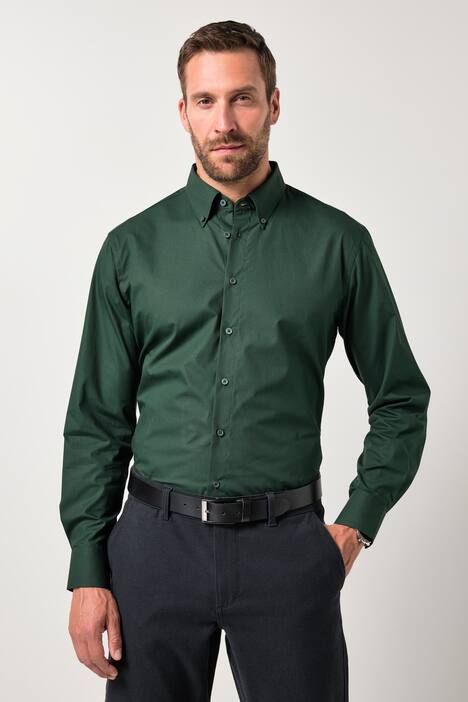 JP1880 Hemd, Langarm, Minimal-Print, Buttondown-Kragen, Modern Fit, bis 8 XL