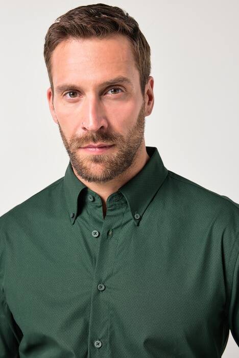 JP1880 Hemd, Langarm, Minimal-Print, Buttondown-Kragen, Modern Fit, bis 8 XL